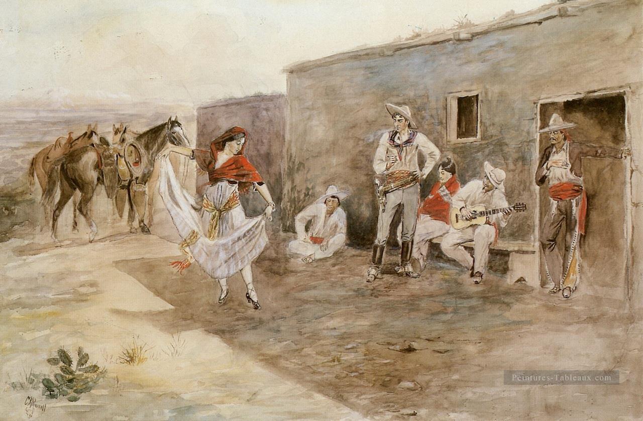 casa alegre 1899 Charles Marion Russell Indiana cow boy Peintures à l'huile